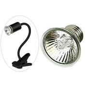 Flexible Fixture for Reptiles. Terrarium Habitat Lighting \u0026 Heat Lamp Holder UVA UVB Light Lamp Pet Heating Bulb Holder 50W Bulbs